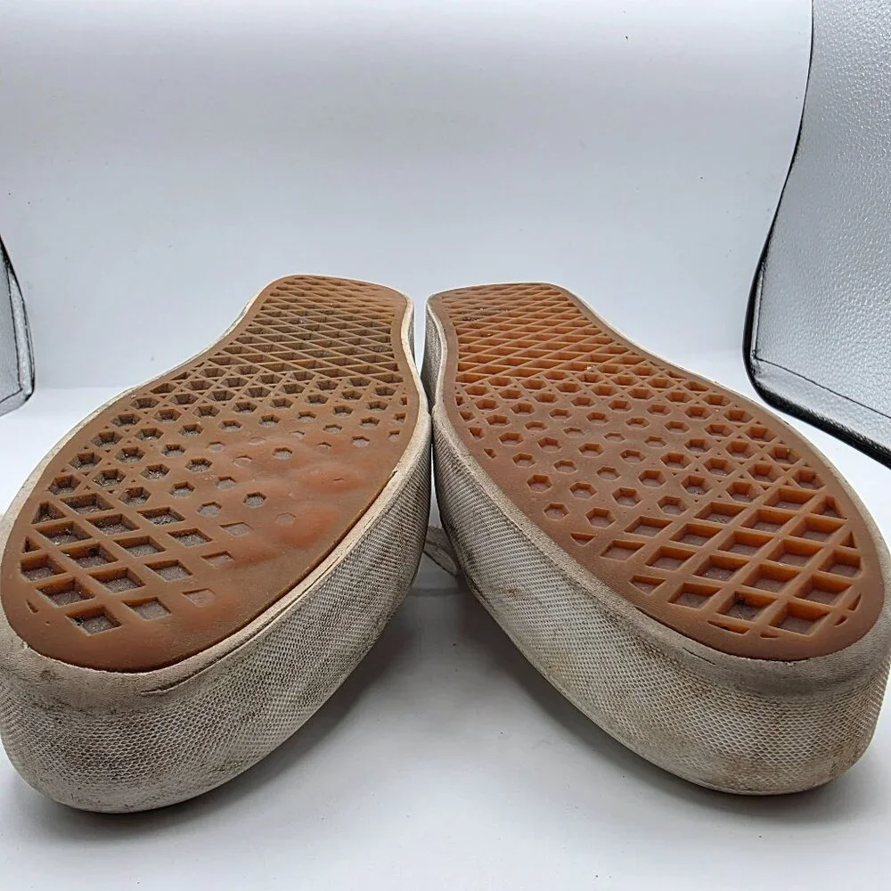 Vans Old Skool Platform Womens Size 8.5 Triple White Athletic Shoes Walking